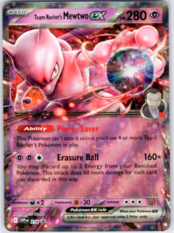 Pokemon Team Rocket’s Mewtwo ex SVP 216 Promo Destined Rivals - Image 1