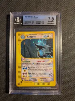 KINGDRA CRYSTAL BGS 7,5 ENG pokemon Card Holo Aquapolis 148/147 vintage - Image 1
