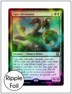1x Apex Devastator, Ripple Foil, Modern Horizons 3 Commander, Magic MTG NM - Image 1