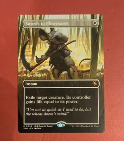 MTG - Swords to Plowshares - Borderless - Bloomburrow - Special Guests - 054 - Image 1