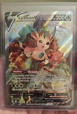 Leafeon V 167/203 Alternate Full Art Evolving Skies Holo Foil Pokemon Card NM/M - Image 1
