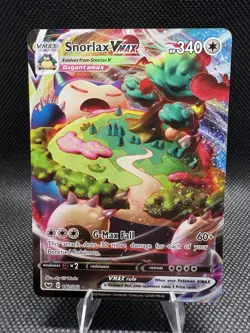 Pokemon TCG Snorlax VMAX 142/202 Sword & Shield Base Set LP - Image 1