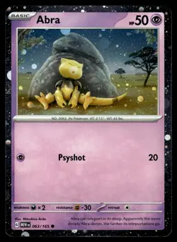 Abra (Cosmos Holo) 063/165 Holo Scarlet & Violet Promo Pokemon Near Mint - Image 1