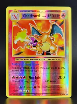 Pokemon Charizard Lv. 76 11/108 Reverse Holo Rare Evolutions MP - Image 1