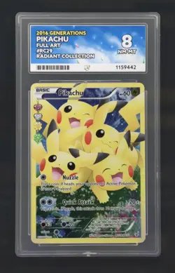 Pokemon Pikachu Full Art Holo Ultra Rare 2016 RC29-32 English ACE 8 - Image 1