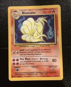 Pokemon Ninetales Holo Rare Base Set 12/102 WOTC Vintage 1999 - Image 1