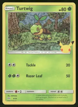 Turtwig 004/025 Promo McDonald's 25th Anniversary Promos Pokemon Holo Near Mint - Image 1