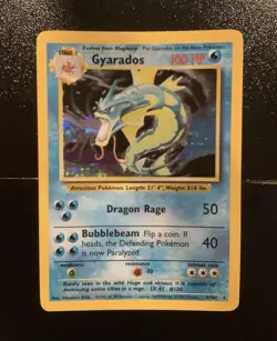 Pokemon Gyarados Holo Rare Base Set 6/102 WOTC Vintage 1999 - Image 1