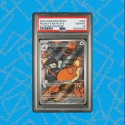 2025 POKEMON DESTINED RIVALS ILLUSTRATION RARE TEAM ROCKETS RATICATE PSA 10 #202 - Image 1