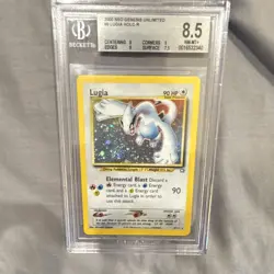 2000 Pokemon Neo Genesis Unlimited Lugia #9111 Holo Rare BGS 8.5 - Image 1