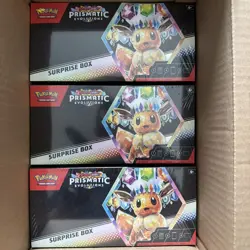 Pokemon Prismatic Evolutions Surprise Box X 3 New Factory Sealed TCG - Image 1
