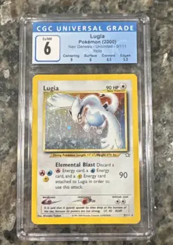 CGC 6 ⭐ LUGIA #9 HOLO - 2000 POKEMON NEO GENESIS BLUE LABEL WOTC BLUE LABEL! - Image 1