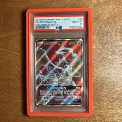 Reshiram GX 65 Dragon Majesty 2018 Pokemon Sun and Moon full art - Image 1
