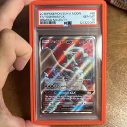 Reshiram GX 65 Dragon Majesty 2018 Pokemon Sun and Moon full art - Image 2