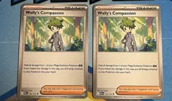 In-Hand! 2x NM Wally's Compassion Pokemon Mega Evolution 132/132 Ships Quick! - Image 1
