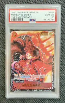 2023 ONE PIECE OP05-AWAKENING OF THE NEW ERA #012 MONKEY D. LUFFY PSA 10 - Image 1