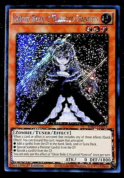 YUGIOH TCG GHOST BELLE HAUNTED MANSION RA01-EN011 SECRET 1ST EDITION - Image 1