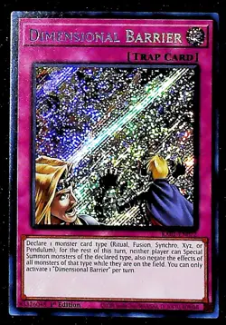 Yugioh Dimensional Barrier RA01-EN072 Secret Rare 1st Ed NM - Image 1
