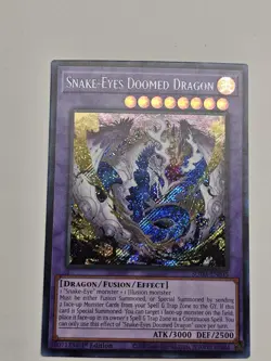 Yugioh Snake-Eyes Doomed Dragon-SUDA-EN035 1st Ed Secret Rare Lightly Played - Image 1