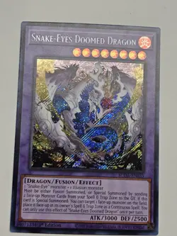 Yugioh Snake-Eyes Doomed Dragon-SUDA-EN035 1st Ed Secret Rare Lightly Played - Image 2