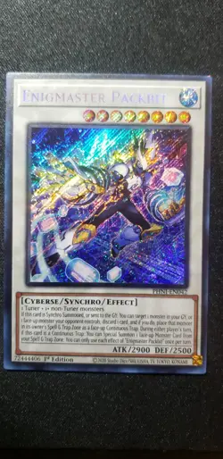 ENIGMASTER PACKBIT 1ST EDITION SECRET RARE PHNI-EN042 YUGIOH! - Image 1