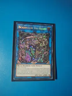 Yugioh! Scareclaw Tri-Heart MP23-EN088 Prismatic Secret Rare 1st Edition - Image 1