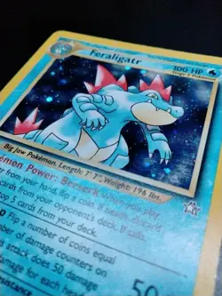 Pokemon Neo Genesis Feraligatr 4/111 Holo Rare Vintage WOTC Card LP - Image 2
