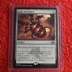 Wizards of the Coast Ruby Medallion Rare Artifact MH3 295 2024 English - Image 1