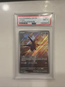 2024 POKEMON SSP EN-SURGING SPARKS ILLUSTRATION RARE #203 LATIOS PSA 8 - Image 1