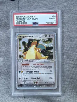 2003 Pokemon EX Dragon Dragonite Holo #90/97 PSA 4 - Image 1