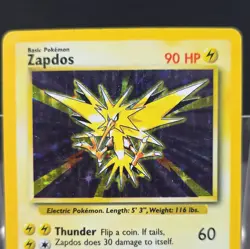 Wizards Pokemon TCG Zapdos 16/102 Base Set Holo Rare English 90HP 1999 Unlimited - Image 5