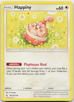 Happiny 161/214 Uncommon Unbroken Bonds Pokemon Near Mint - Image 1