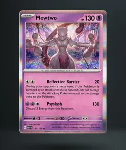 Pokemon 151 Mewtwo Holo Rare #150/165 Near Mint Fresh Pull - Image 2