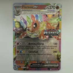 Flareon ex (Prismatic Evolutions Stamp), Pokemon Double Rare, 014/131 NM - Image 1