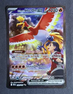 Pokemon Ethan's Ho-Oh ex 230/182 Sv10: Destined Rivals SIR Full Art Holo - Image 1