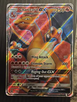 2017 Pokemon Charizard GX SM60 Black Star Promo Full Art Holo MP - Image 1