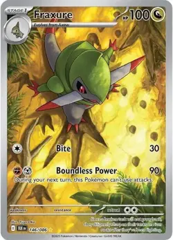 Fraxure 146/086 Holo Illustration Rare Black Bolt Pokemon Near Mint - Image 1