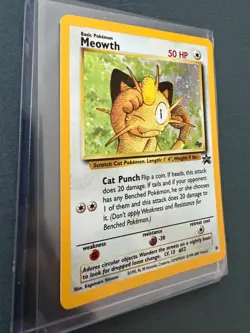 Pokemon 1999 Meowth holo Promo WoTC Promo 10/53 LP - Image 2