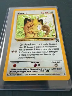 Pokemon 1999 Meowth holo Promo WoTC Promo 10/53 LP - Image 3