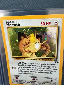 Pokemon 1999 Meowth holo Promo WoTC Promo 10/53 LP - Image 5