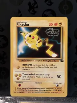 Pokemon TCG - PIKACHU - #4 - STAMPED PROMO - 1999 POKEMON FIRST MOVIE WB - LP - Image 1