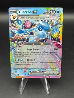 Pokemon 2025 Prismatic Evolutions Glaceon EX Prismatic Evolutions STAMP #026/131 - Image 1
