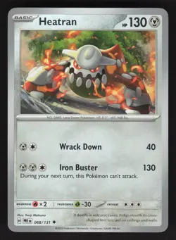 Heatran 068/131 Master Ball Pokemon TCG SV: Prismatic Evolutions NM - Image 1