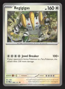 Regigigas 086/131 Master Ball Pokemon Prismatic Evolutions NM - Image 1