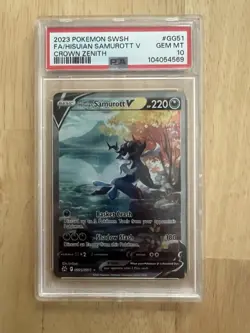 Pokemon Hisuian Samurott v Crown Zenith PSA 10 GG51/GG70 - Image 1