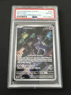Pokemon TCG Mewtwo 151 Promo 52 English Full Art Graded PSA 8 - Image 1