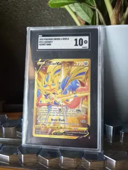 Pokemon Zacian V Secret Rare Holo Swsh01 Sword & Shield 211/202 SGC 10 2020 - Image 1