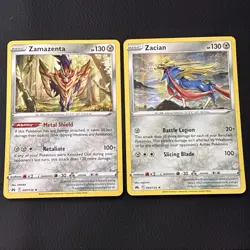 Zamazenta 097 & Zacian 094 (Holo Rare) /159 Pokemon Sword & Shield: Crown Zenith - Image 1