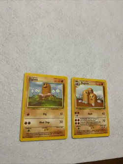 Dugtrio & Diglett - Pokemon Base Set Rare & Common- Good Condition- Ships Free! - Image 2