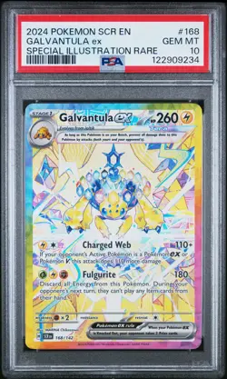 2024 POKEMON SCR EN-STELLAR CROWN SPECIAL ILLUSTRATION RARE GALVANTULA EX PSA 10 - Image 1